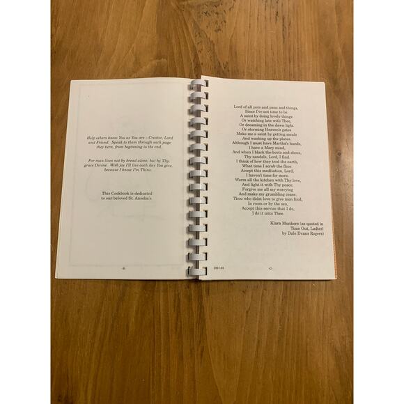 Our Daily Bread Cookbook St. Anselm's Church Softcover Plastic Binding - Picture 4 of 10